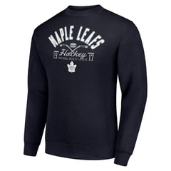 Toronto Maple Leafs Starter Stick And Puck Logo Fleece Pullover Sweatshirt