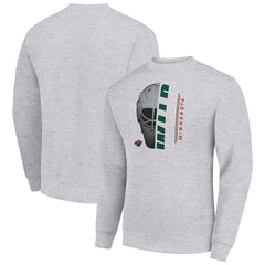 Minnesota Wild Starter  Half Helmet Team Logo Pullover Sweatshirt