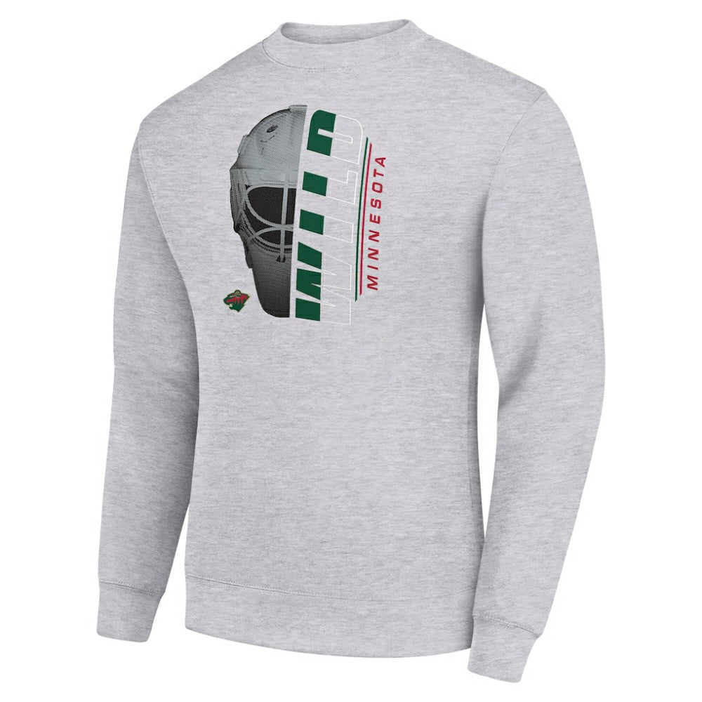 Minnesota Wild Starter  Half Helmet Team Logo Pullover Sweatshirt