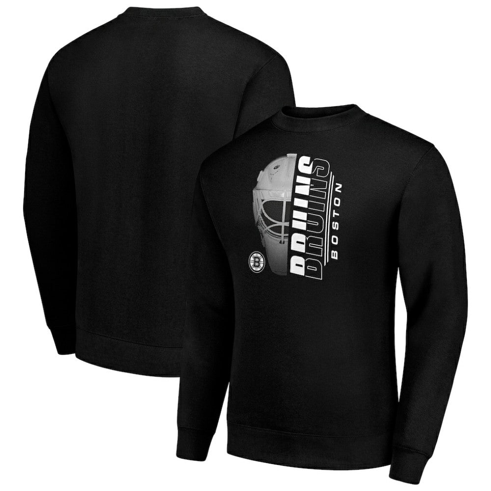 Boston Bruins Starter  Half Helmet Team Logo Pullover Sweatshirt