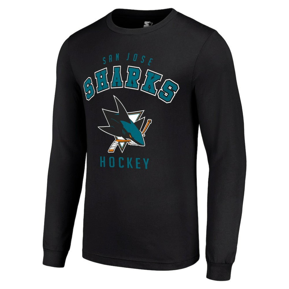 San Jose Sharks Starter Logo Long Sleeve T-Shirt