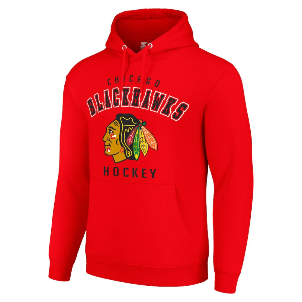 Chicago Blackhawks Starter Logo Pullover Hoodie