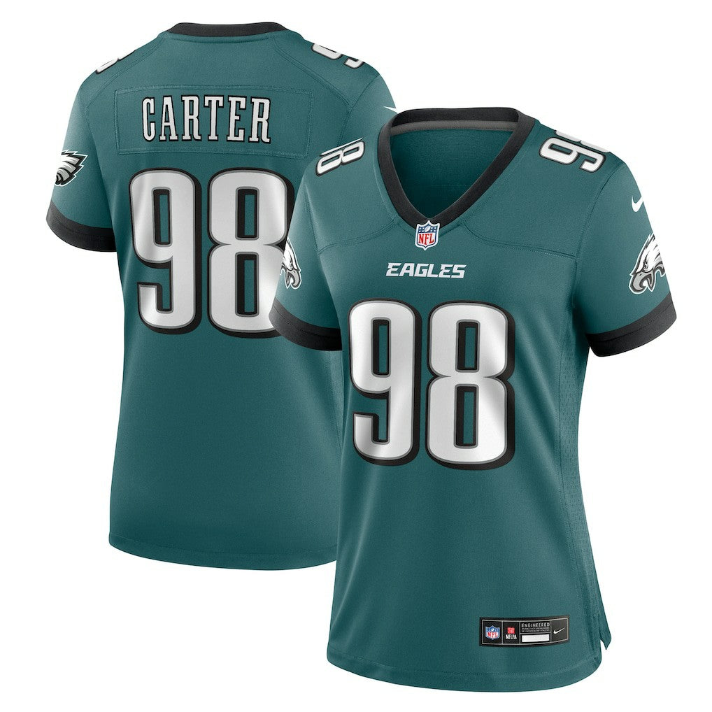NFL Philadelphia Eagles Jalen Carter  Women's Team Game Jersey