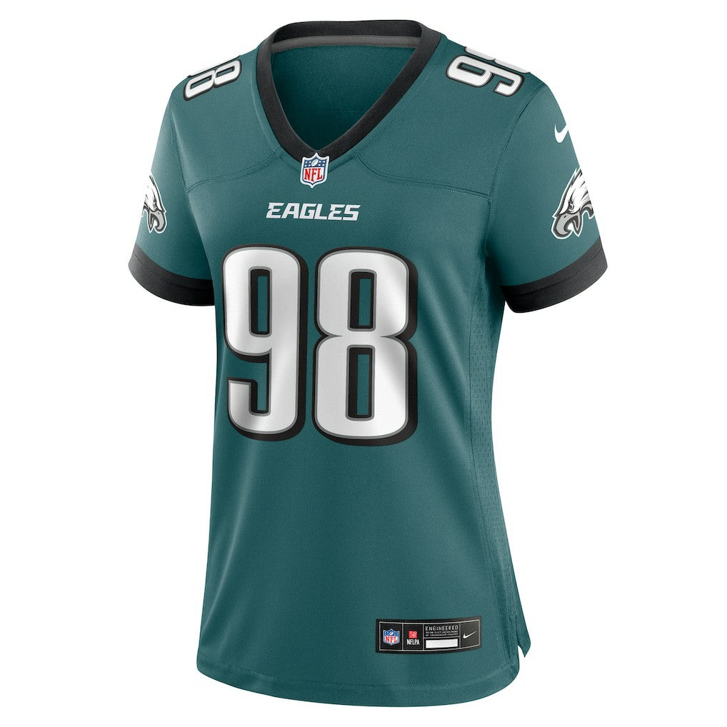 NFL Philadelphia Eagles Jalen Carter  Women's Team Game Jersey