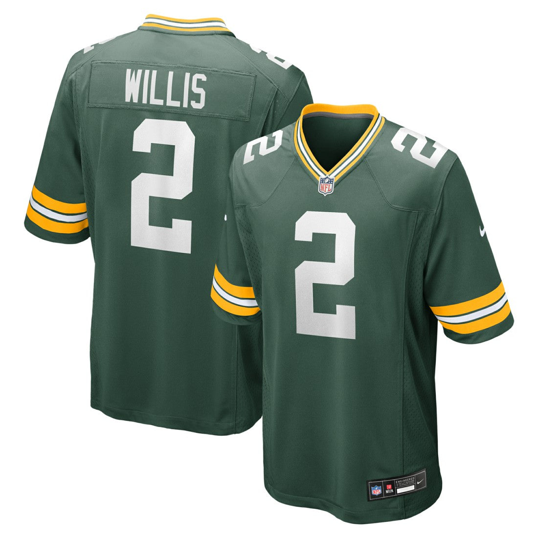 NFL Green Bay Packers Malik Willis  Game Jersey