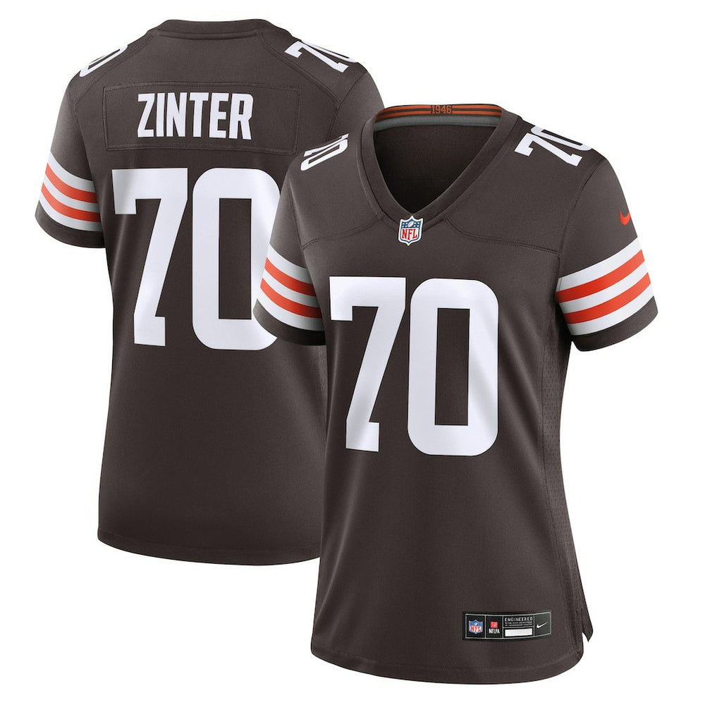 NFL Cleveland Browns Zak Zinter  Women's Game Jersey