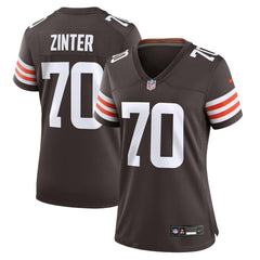 NFL Cleveland Browns Zak Zinter  Women's Game Jersey