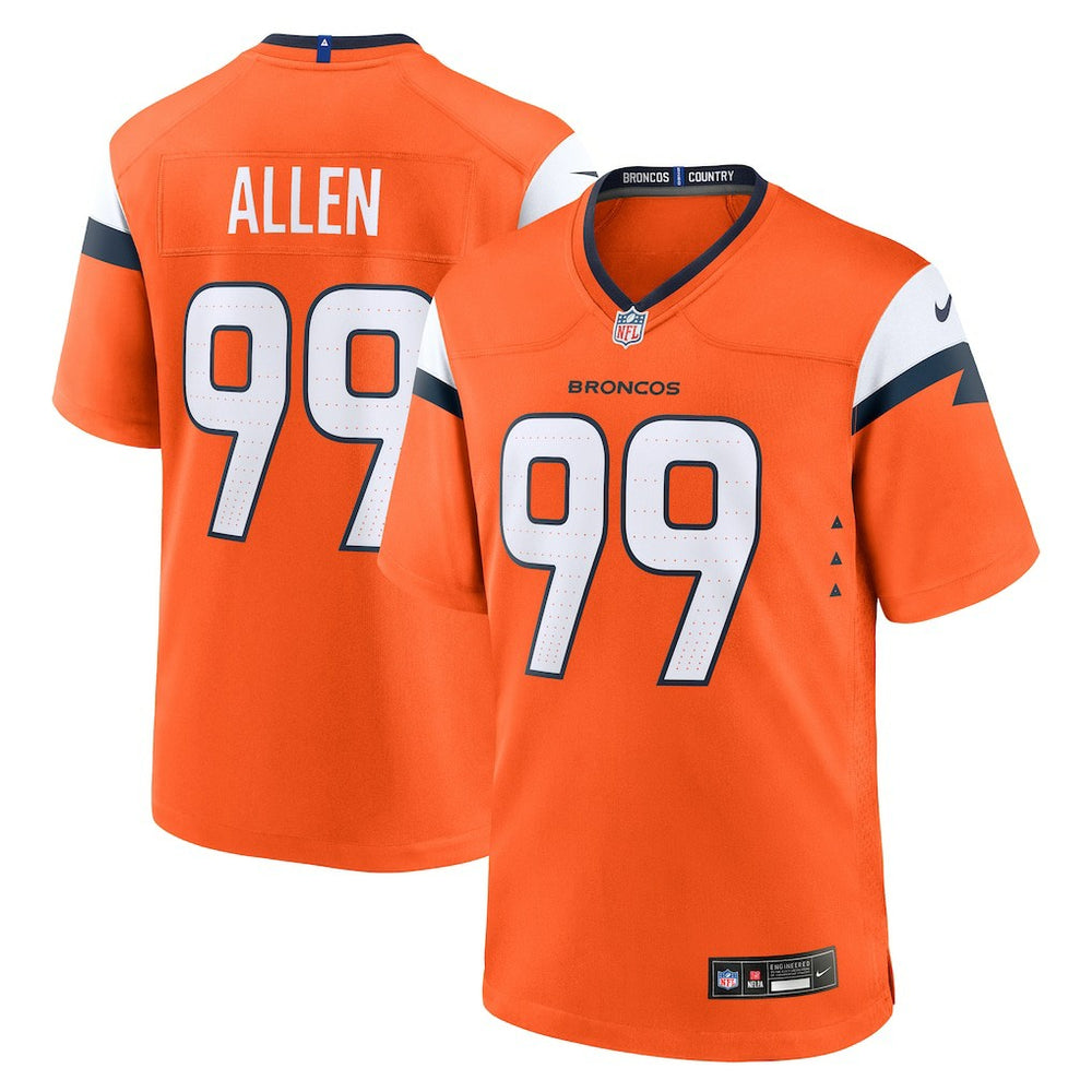 NFL Denver Broncos Zach Allen  Team Game Jersey