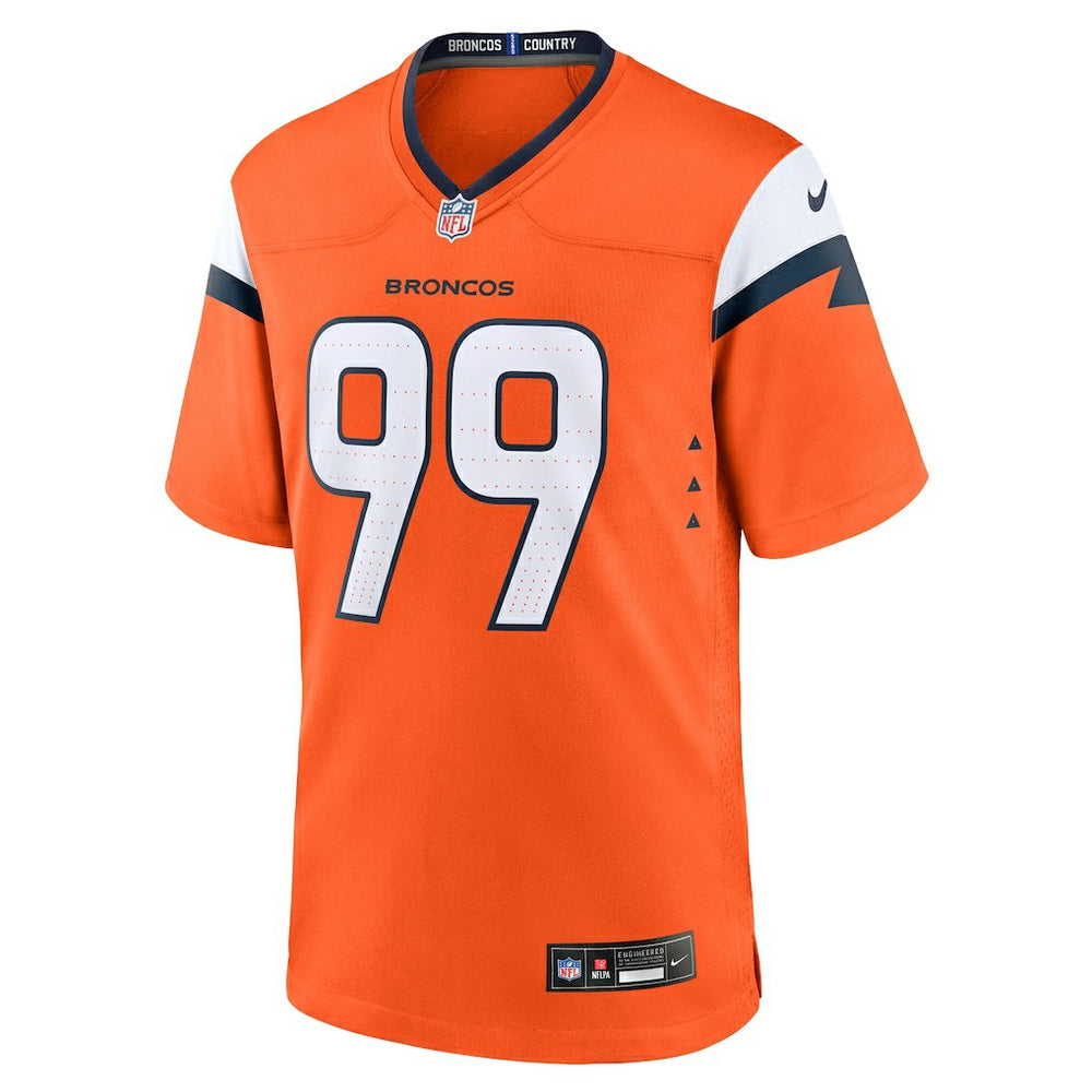 NFL Denver Broncos Zach Allen  Team Game Jersey