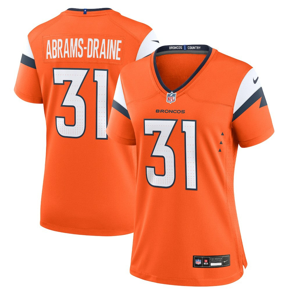 NFL Denver Broncos Kris Abrams-Draine  Women's Team Game Jersey