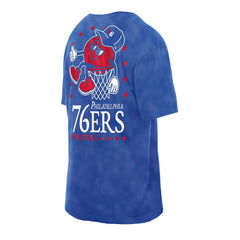 Philadelphia 76ers Old School Sport Enzyme Wash Oversized T-Shirt - Royal | New Era on sale