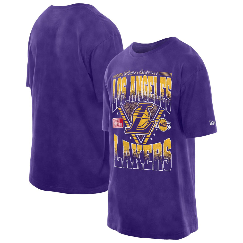 Los Angeles Lakers Old School Sport Vintage Wash T-Shirt - Purple | New Era outlet