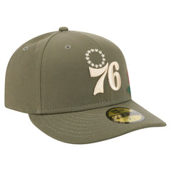 Philadelphia 76ers Tonal Florals 59FIFTY Fitted Hat - Olive | New Era outlet