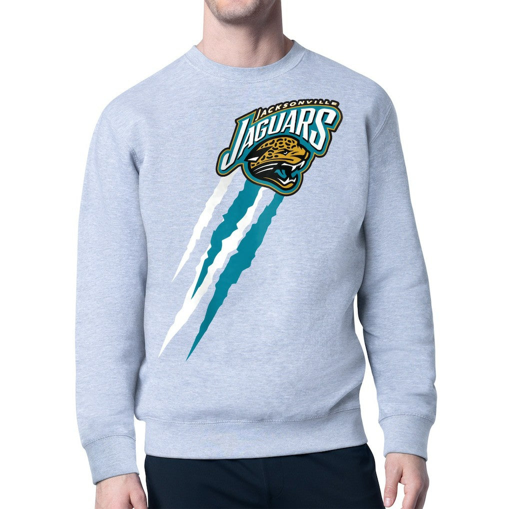 NFL Jacksonville Jaguars Starter Retro Team Logo Color Scratch Pullover Sweatshirt