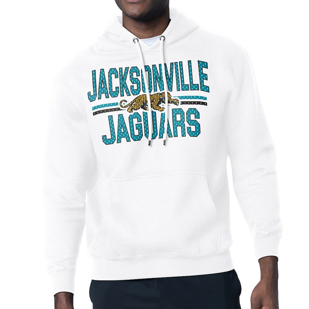 NFL Jacksonville Jaguars Starter Mesh Look Retro Team Logo Pullover Hoodie