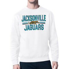 NFL Jacksonville Jaguars Starter Mesh Look Retro Team Logo Pullover Sweatshirt