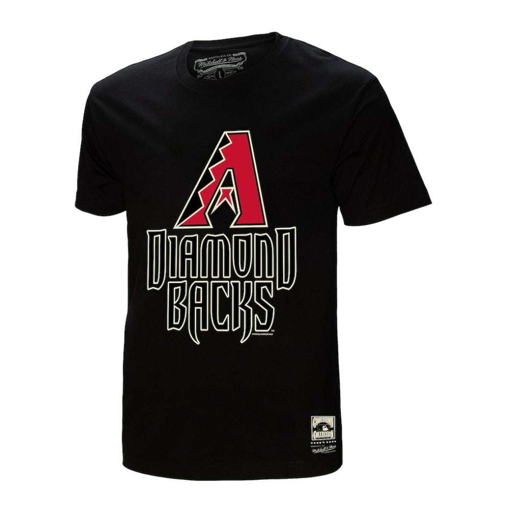 Arizona Diamondbacks Cooperstown Collection Logo T-Shirt - Black | Mitchell & Ness