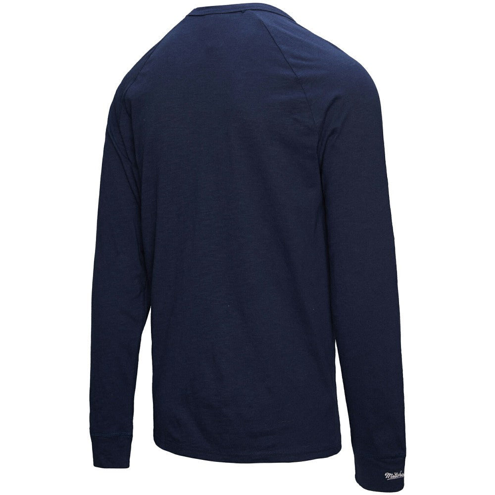 Minnesota Twins Arched Logo Slub Long Sleeve T-Shirt - Navy | Mitchell & Ness