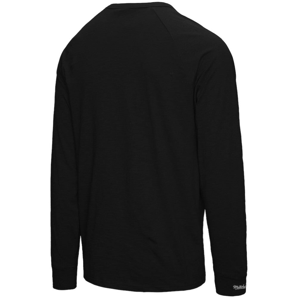 Baltimore Orioles Arched Logo Slub Long Sleeve T-Shirt - Black | Mitchell & Ness