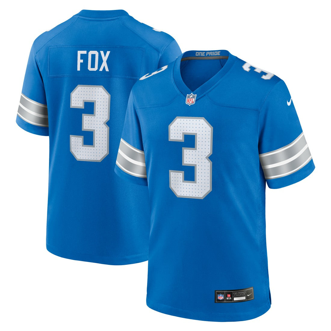 NFL Detroit Lions Jack Fox  Team Game Jersey