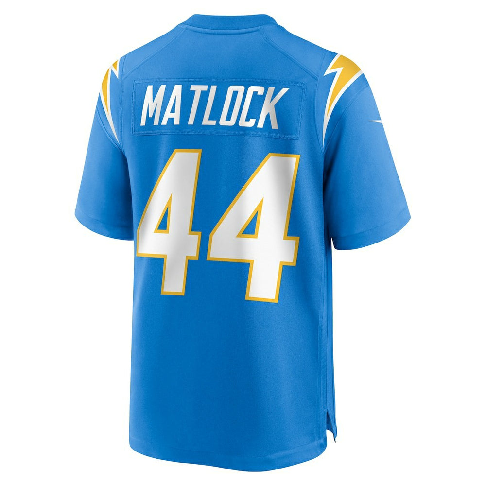 NFL Los Angeles Chargers Scott Matlock  Team Game Jersey