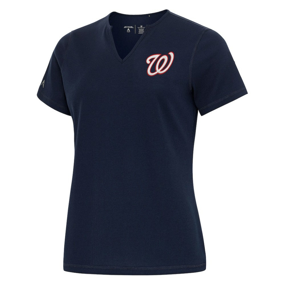 Washington Nationals Antigua Women's Notch Neck T-Shirt - Navy