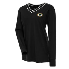 NFL Green Bay Packers Antigua Women's Symbolic Long Sleeve V-Neck Top