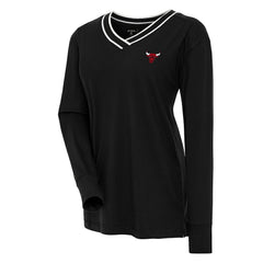 Chicago Bulls Antigua Women's Symbolic Long Sleeve V-Neck Top sale - Black discount