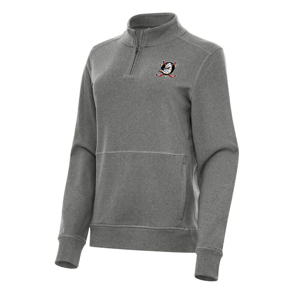 Anaheim Ducks Antigua Women's Crush Quarter-Zip Fleece Sweatshirt