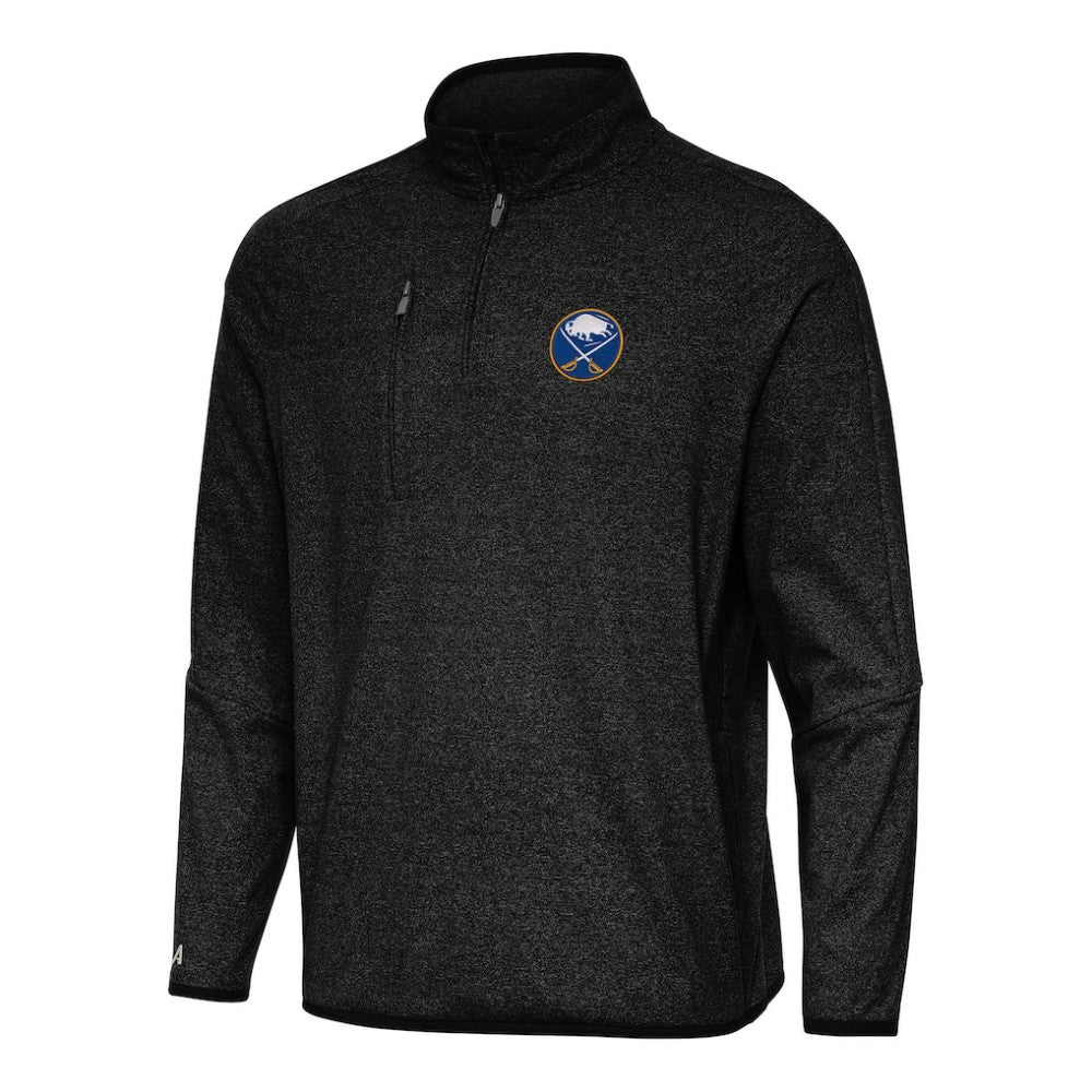Buffalo Sabres Antigua Certain Quarter-Zip Tri-Blend Sweatshirt