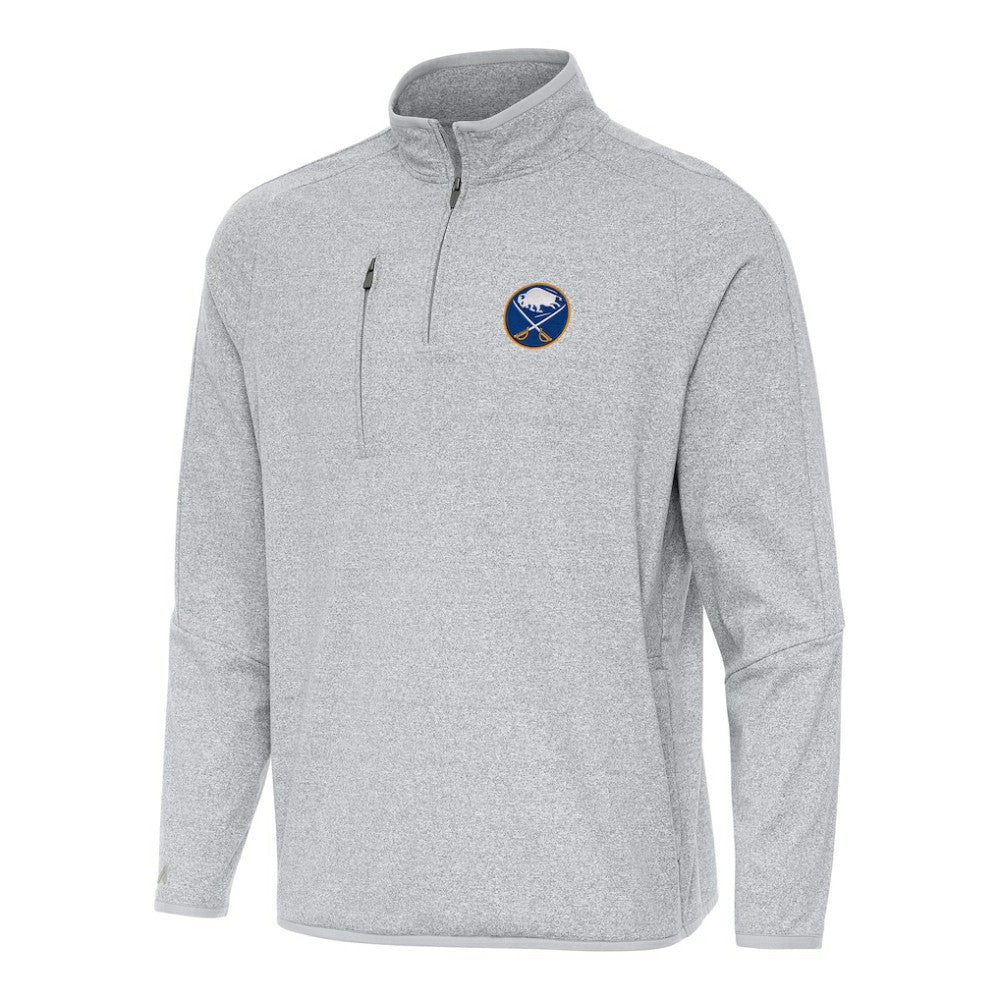 Buffalo Sabres Antigua Certain Quarter-Zip Tri-Blend Sweatshirt