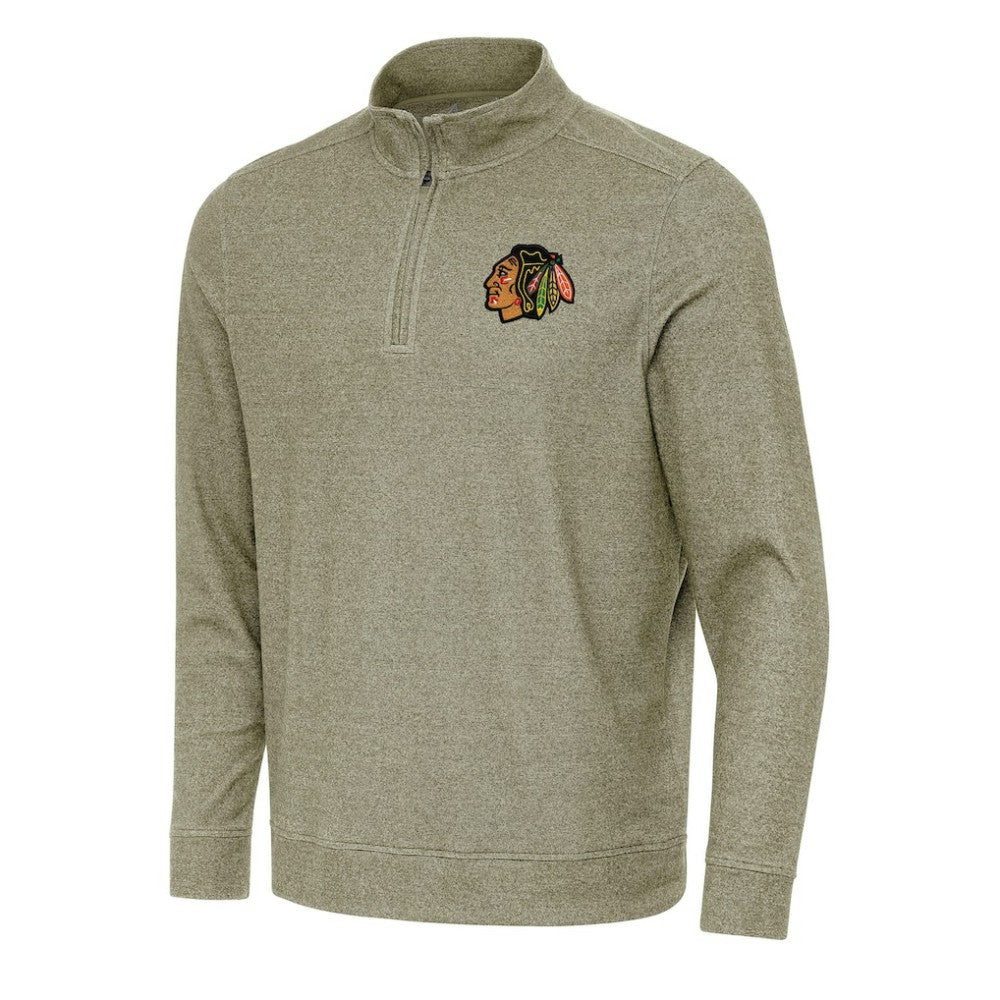 Chicago Blackhawks Antigua Subtle Quarter-Zip Sweatshirt