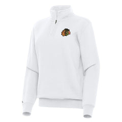 Chicago Blackhawks Antigua Women's Victory Quarter-Zip Sweatshirt