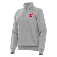 Calgary Flames Antigua Women's Victory Quarter-Zip Sweatshirt