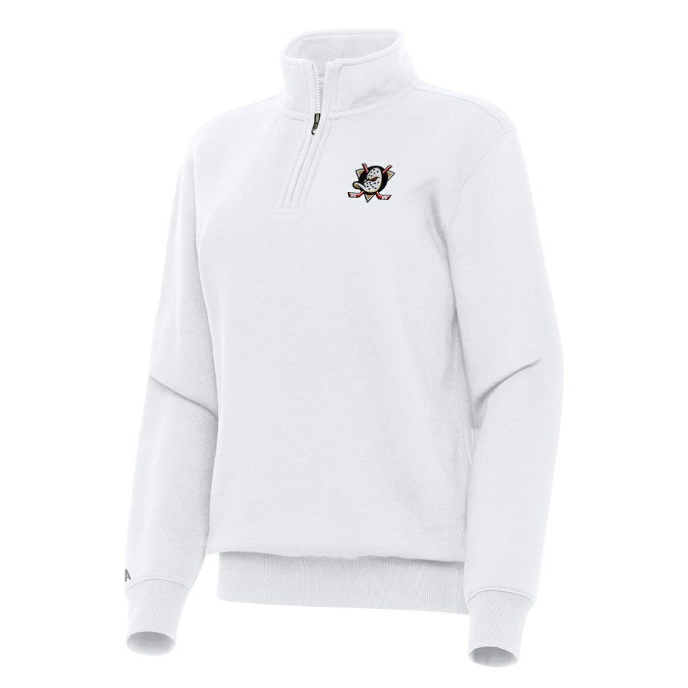 Anaheim Ducks Antigua Women's Victory Quarter-Zip Sweatshirt