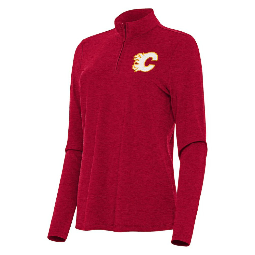 Calgary Flames Antigua Women's Bright Quarter-Zip Top