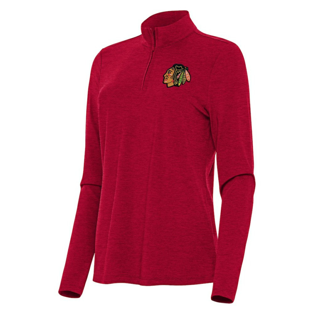 Chicago Blackhawks Antigua Women's Bright Quarter-Zip Top