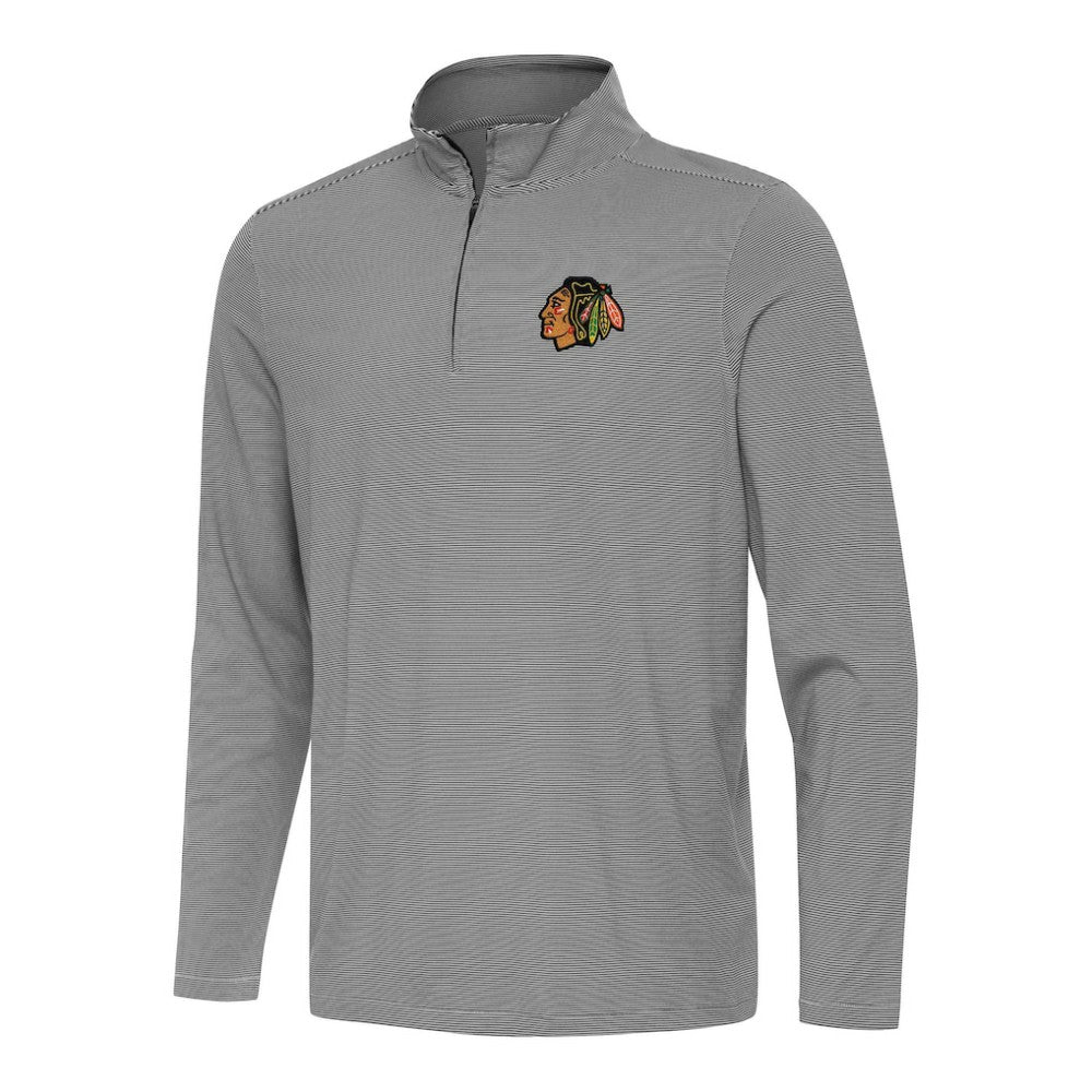 Chicago Blackhawks Antigua Twine Quarter-Zip Top