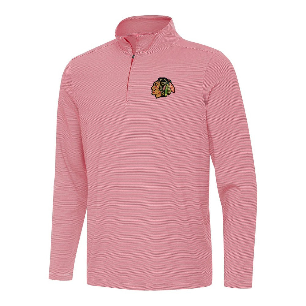 Chicago Blackhawks Antigua Twine Quarter-Zip Top