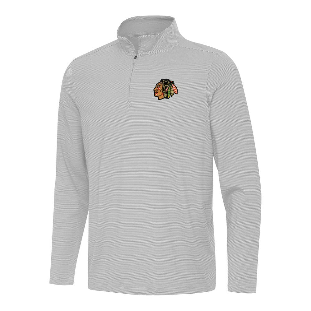 Chicago Blackhawks Antigua Twine Quarter-Zip Top