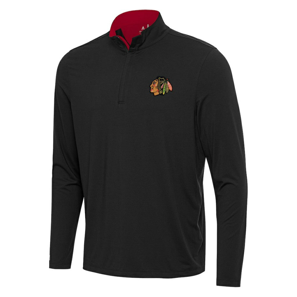 Chicago Blackhawks Antigua Content Quarter-Zip Pullover Top
