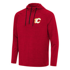Calgary Flames Antigua Spikes Quarter-Zip Hoodie