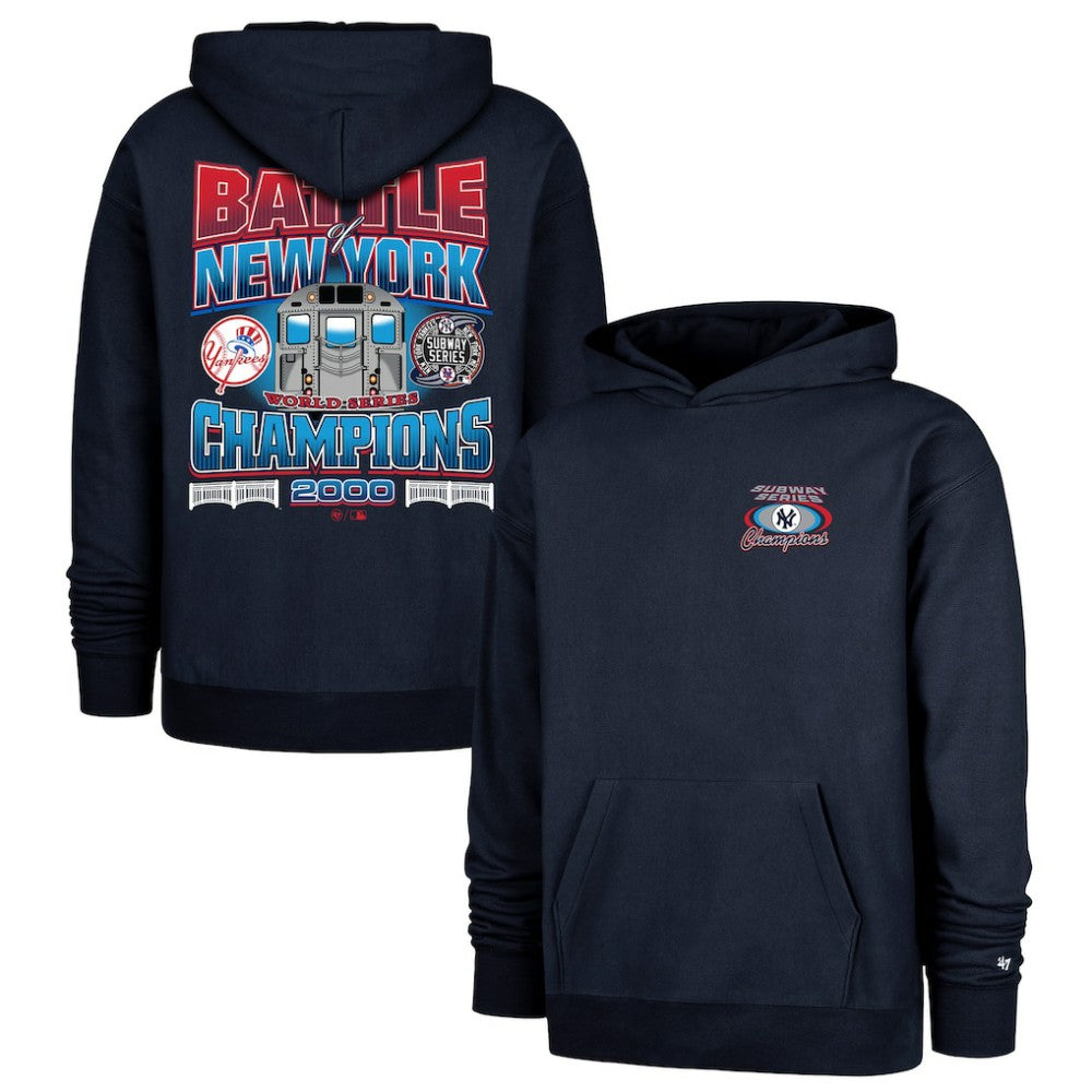 New York Yankees 2000 World Series Champions Showcase Backer Pullover Hoodie - Navy | 47 brand