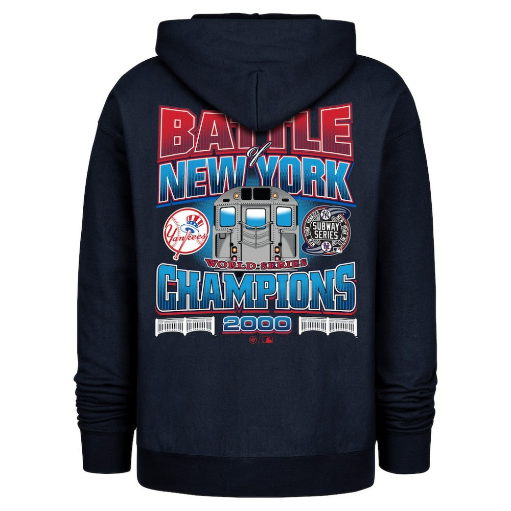 New York Yankees 2000 World Series Champions Showcase Backer Pullover Hoodie - Navy | 47 brand