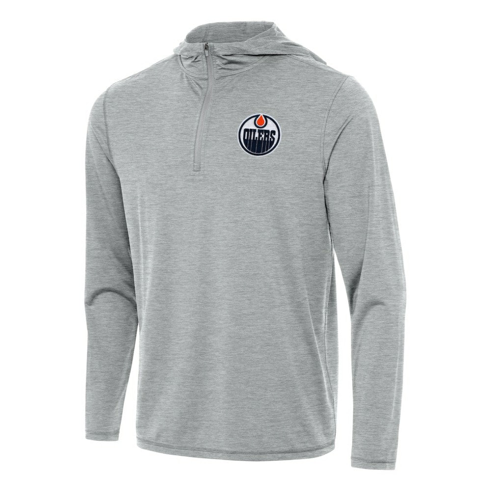 Edmonton Oilers Antigua Tidy Quarter-Zip Hoodie