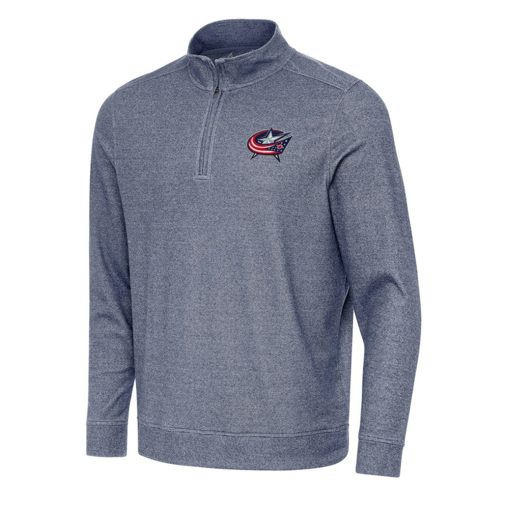 Columbus Blue Jackets Antigua Subtle Quarter-Zip Sweatshirt