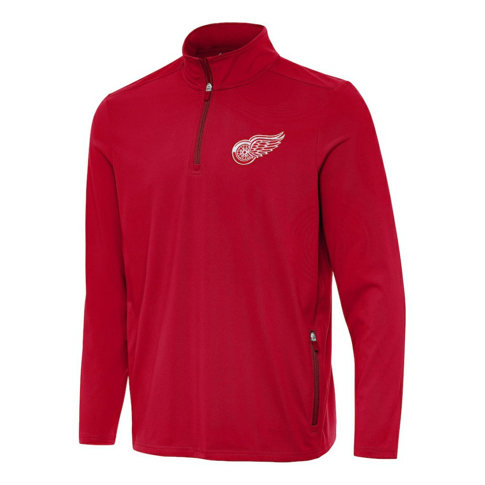 Detroit Red Wings Antigua Perilous Quarter-Zip Sweatshirt