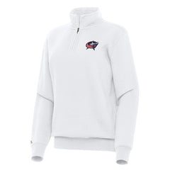 Columbus Blue Jackets Antigua Women's Victory Quarter-Zip Sweatshirt