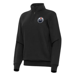 Edmonton Oilers Antigua Women's Victory Quarter-Zip Sweatshirt