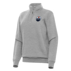 Edmonton Oilers Antigua Women's Victory Quarter-Zip Sweatshirt